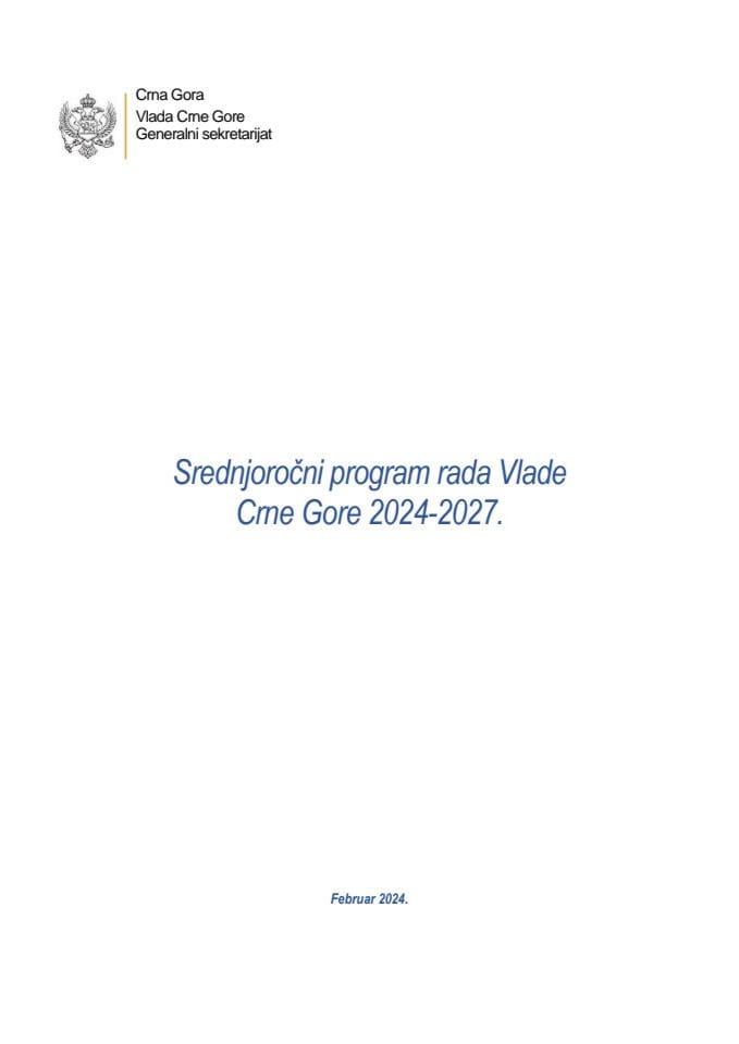 Nacrt srednjoročnog programa rada Vlade 2024-2027.