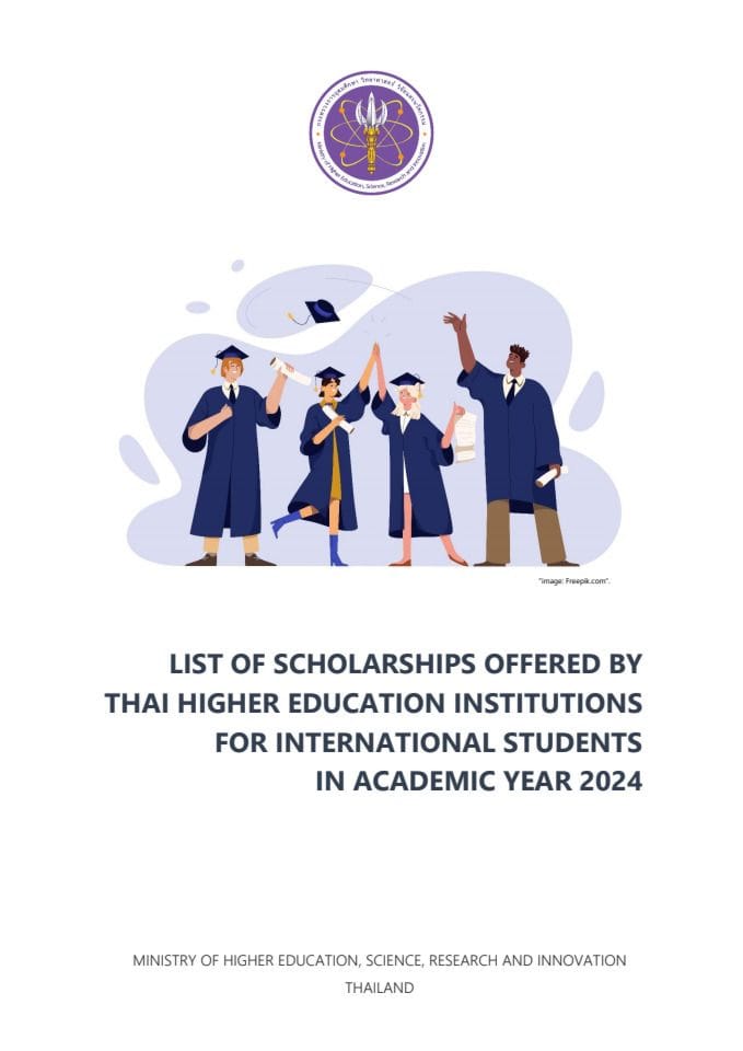 Lists of scholarships offered by Thai university for inter'l students