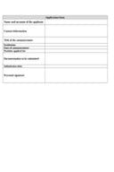 2 Application form