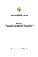 Pravilnik o unutrašnjoj organizaciji i sistematizaciji Ministarstva energetike i rudarstva