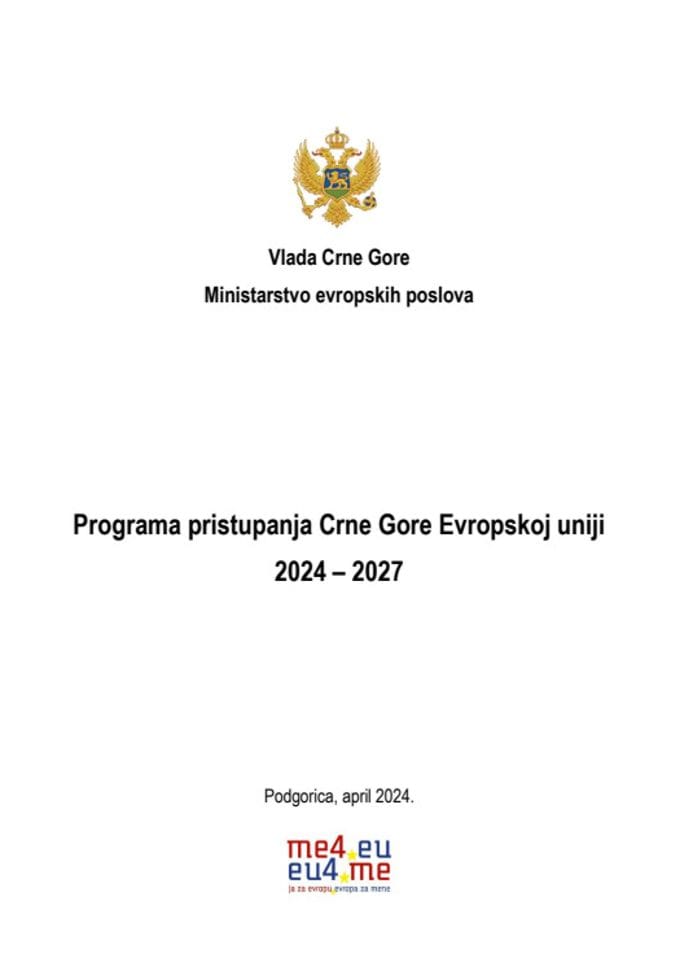 Predlog programa pristupanja Crne Gore Evropskoj uniji 2024-2027