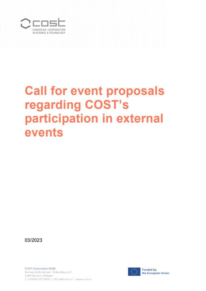 COST call for event proposals