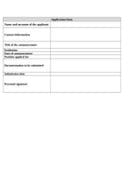 Public announcement for a Climate change mitigation junior assistant - Application form