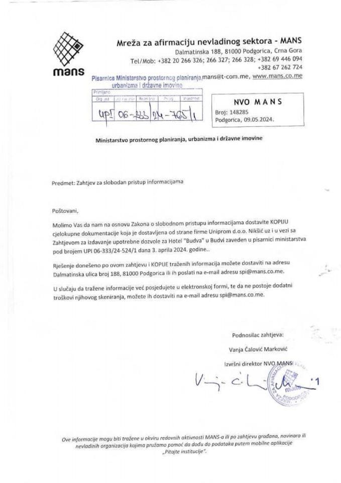 Zahtjevi-slobodan-pristup-informacijama - upi-06-333-24-465-1-mans