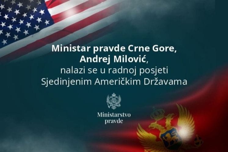 Ministar Milović u Americi: Jačanje veza sa SAD-om za bolje pravosuđe i snažniju borbu protiv korupcije