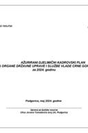 Predlog ažuriranog Djelimičnog Kadrovskog plana za organe državne uprave i službe Vlade Crne Gore za 2024. godinu