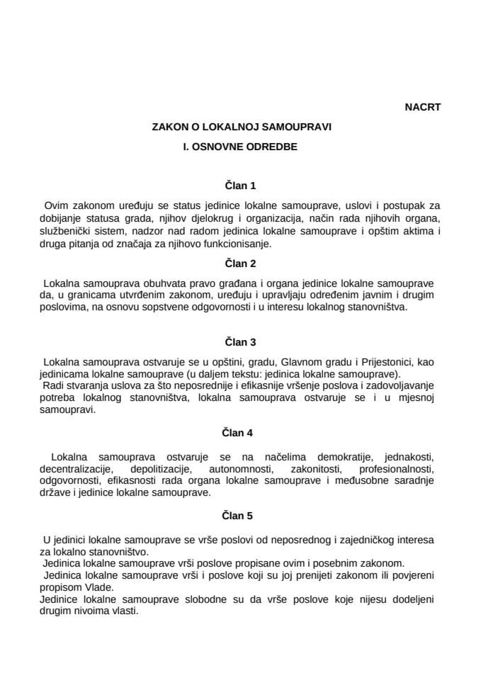 Nacrt Zakon o lokalnoj samoupravi_31. maj 2024. sa obrazloženjem FINAL!!!