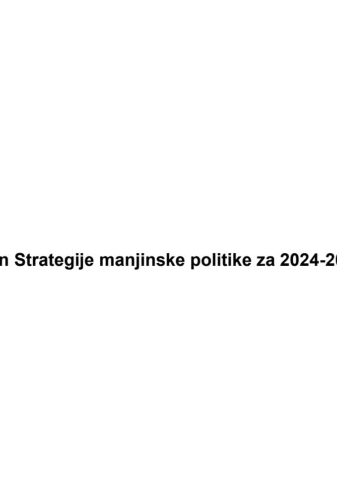 Акциони план Стратегије мањинске политике за 2024-2025. годину