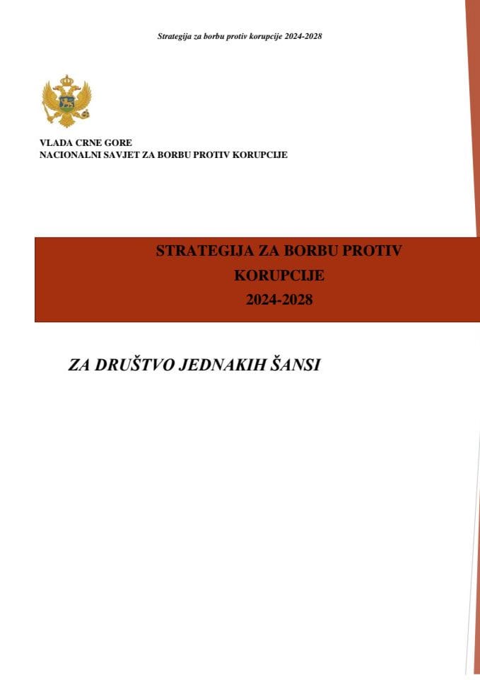 Предлог стратегије за борбу против корупције 2024-2028. године, с Предлогом акционог плана за период 2024-2025. година, с Извјештајем о спроведеној јавној расправи