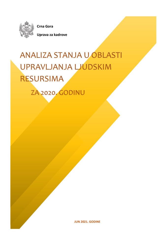 Analiza stanja u oblasti upravljanja ljudskim resursima za 2020 godinu