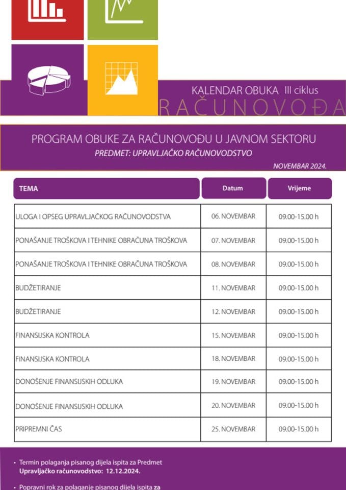 Kalendar - Računovođe u javnom sektoru 2024