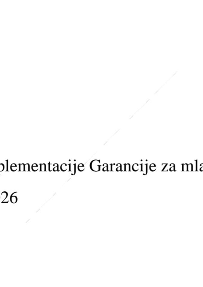 Предлог плана имплементације програма „Гаранција за младе“ 2024-2026.