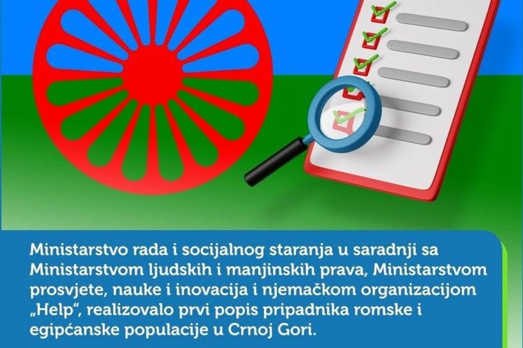 Realizovan prvi popis romske i egipćanske populacije u Crnoj Gori