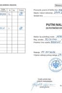 Izdati putni nalozi - od 28.07. do 04.08.2024. godine