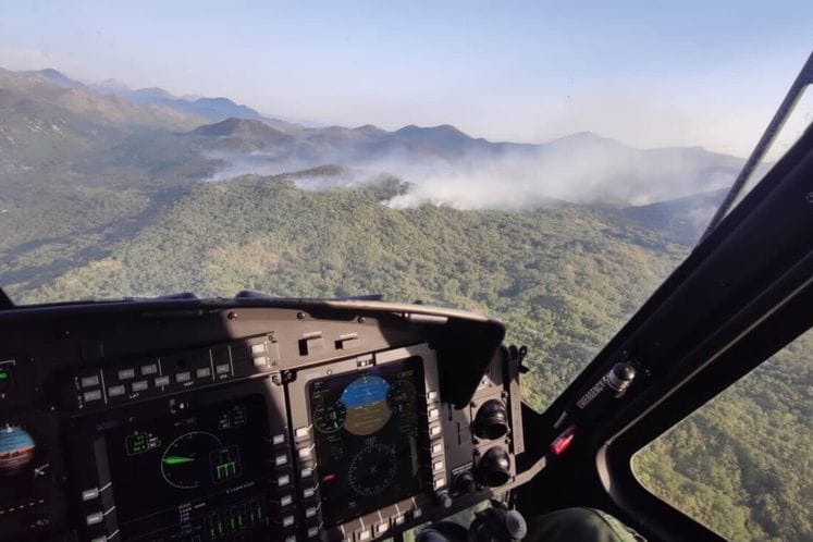 Vazduhoplovci VCG gase požar kod crkve Svetog Stefana Dečanskog na Paštrovskoj gori