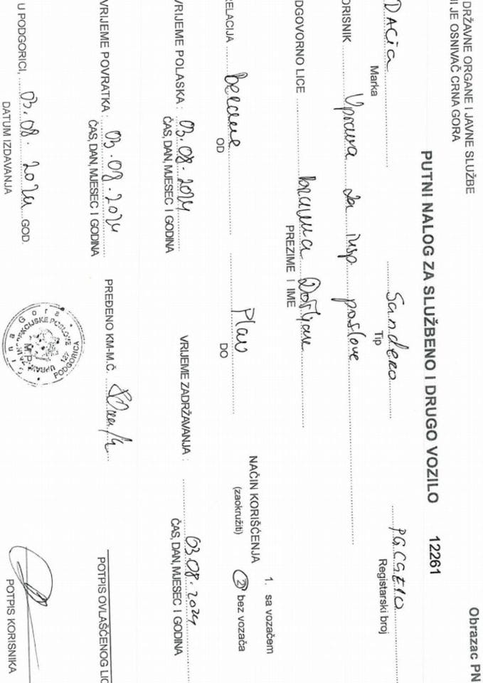 Putni nalozi za sluzbena vozila -29.07-04.08.2024-god-III-dio