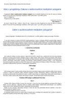 Zakon o audiovizuelnim medijskim uslugama Zakon o audiovizuelnim medijskim uslugama