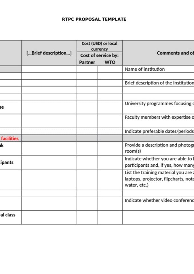 RTPC Proposal Template