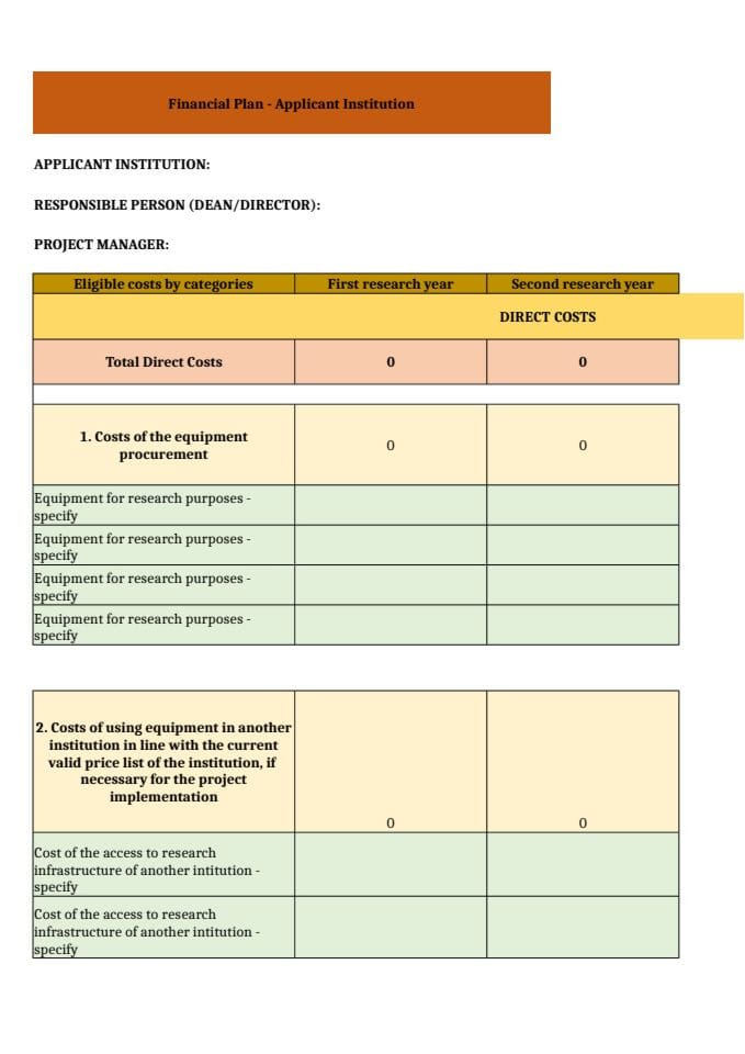 6. Financial Plan Project