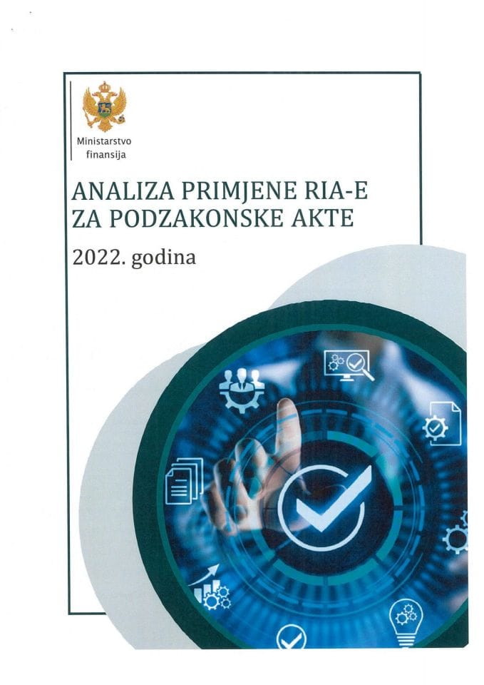 Analiza primjene RIA-e za podzakonske akte u 2022. godini