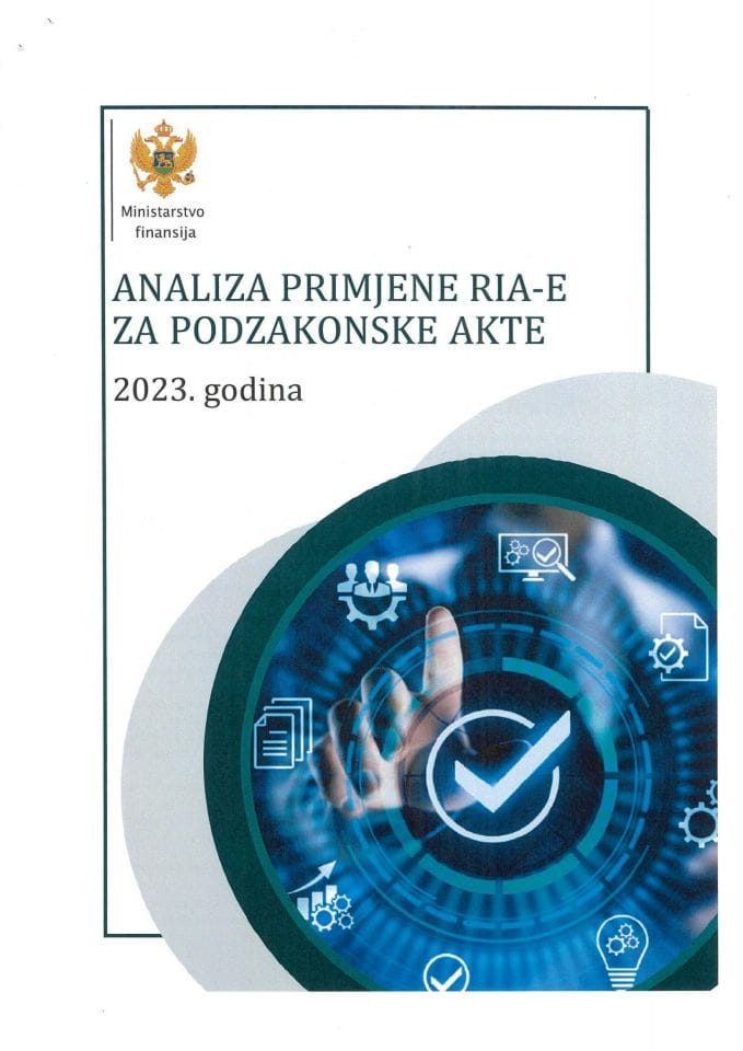 Analiza primjene RIA-e za podzakonske akte u 2023. godini