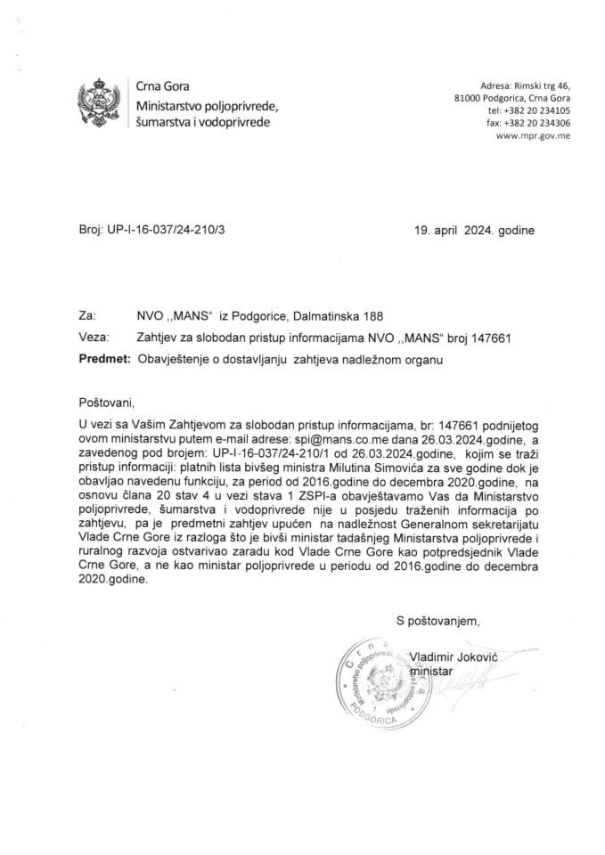 Obavještenje UP-I-16-037-24-210-3  MANS 147661