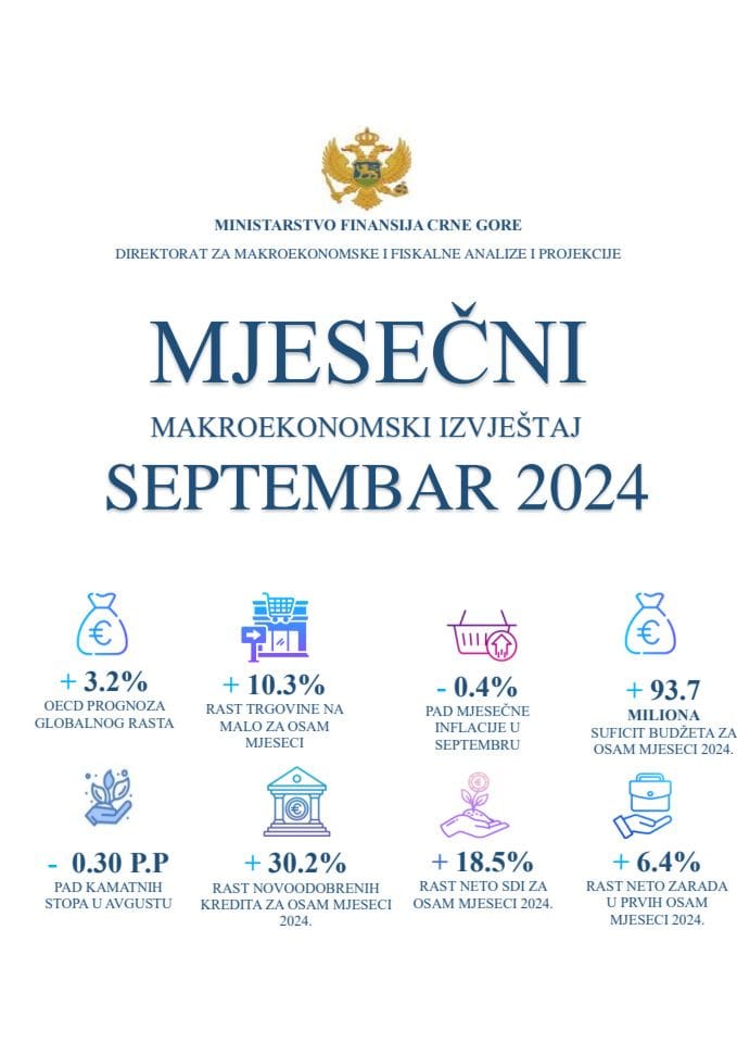 Mjesečni makroekonomski izvještaj - septembar 2024.