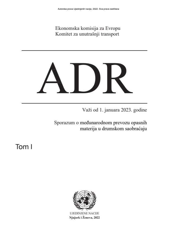 ADR SPORAZUM TOM I