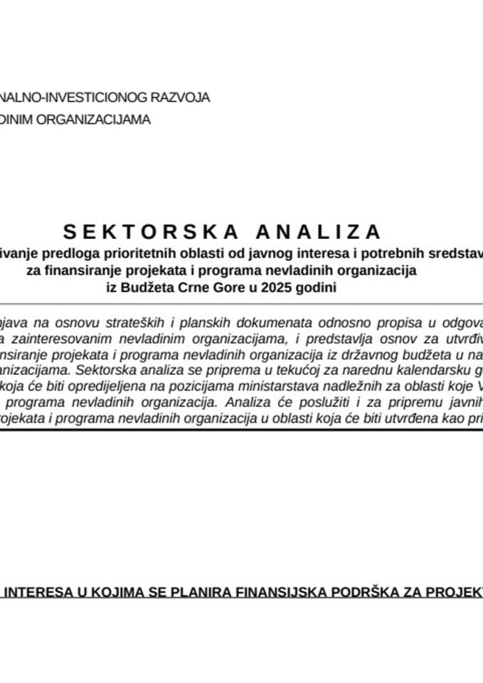 Obrazac sektorske analize