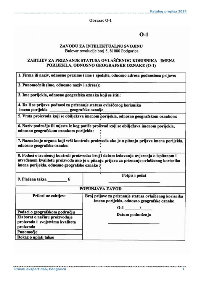 Obrazac O-1