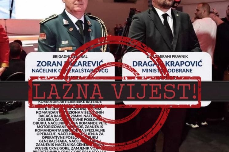 Ministarstvo odbrane reaguje na neistinite informacije i pokušaj diskreditacije ministra Krapovića