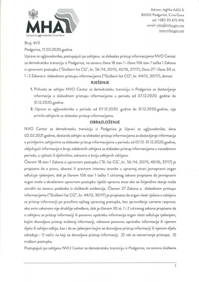 41-02 RJESENjE SLOB. PRISTUP INF.- NVO CDT
