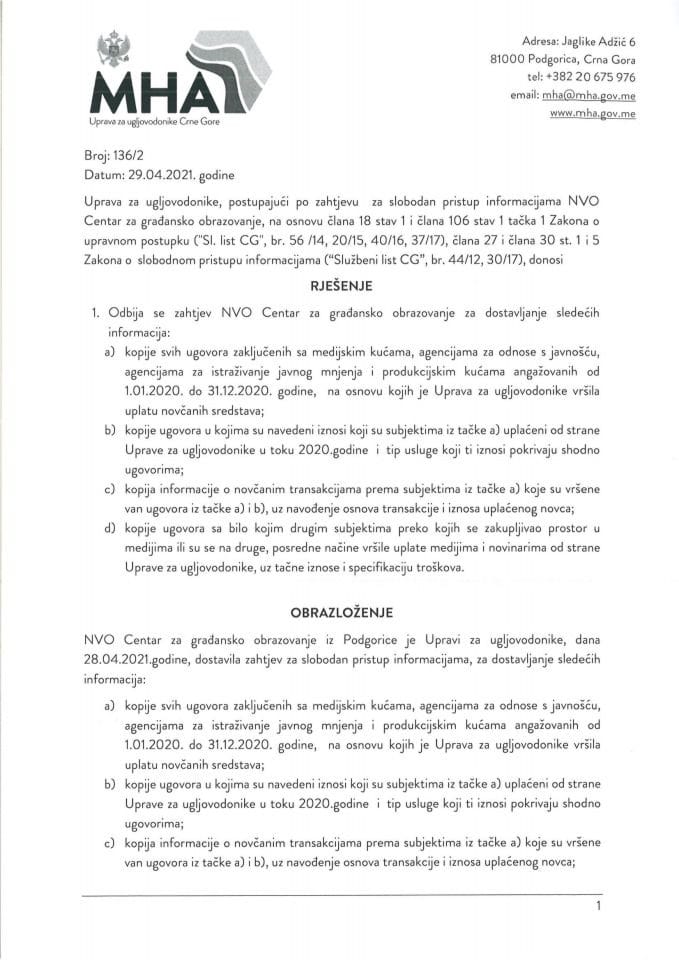 136-02 РЈЕСЕЊЕ СЛОБ. ПРИСТУП ИНФ.- НВО ЦГО