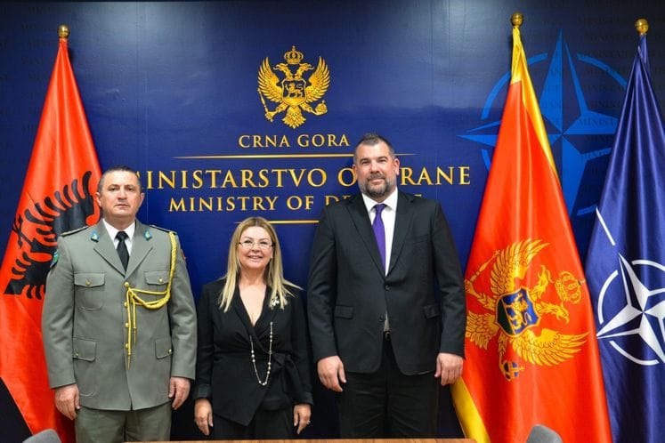 Krapović sa pukovnikom Tafilijem, novoimenovanim izaslanikom odbrane Republike Albanije