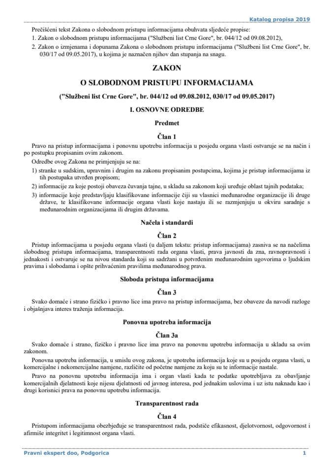 Zakon o slobodnom pristupu informacijama