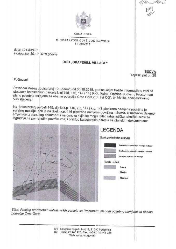 Informacije kojima je po zahtjevu za slobodan pristup informacijama pristup odobren - Grapehill doo Informacija