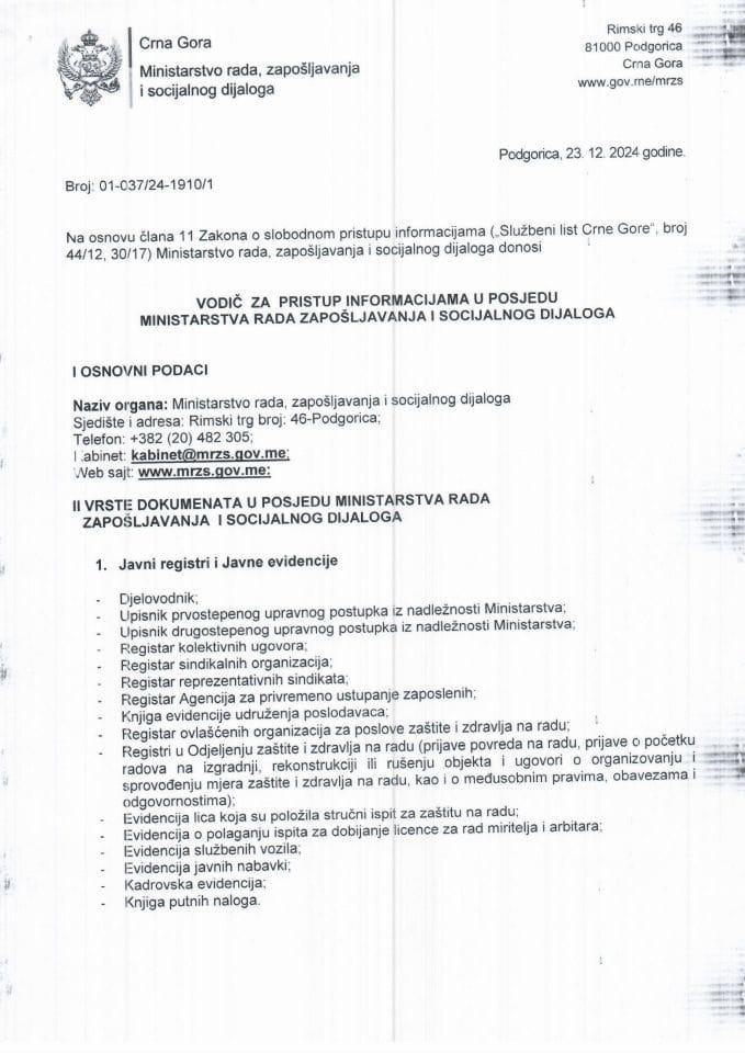 Vodič za slobodan pristup informacijama