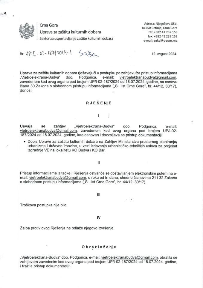 SPI Rješenje UP-I-02-187-2024-1