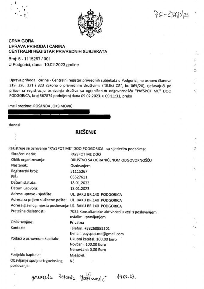 Информација И 05/02-УП- 23/6-24