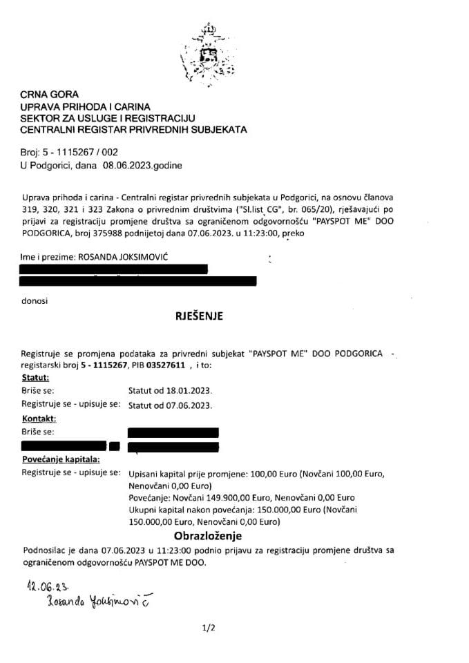 Informacija II 05/02-UP- 23/6-24