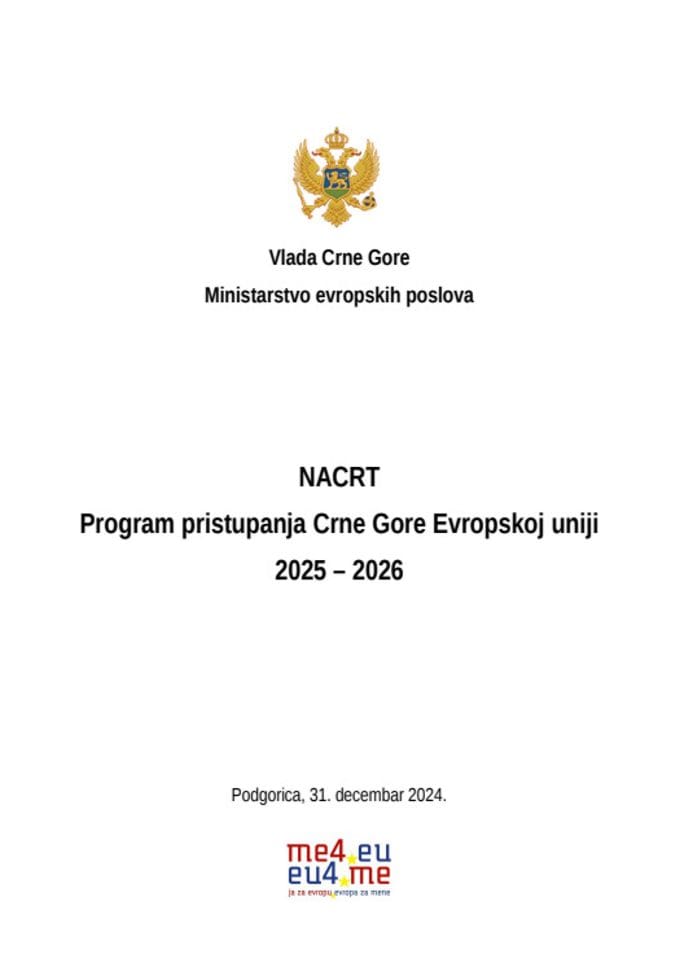 31 XII 24 Nacrt Programa pristupanja Crne Gore EU 2025-2026