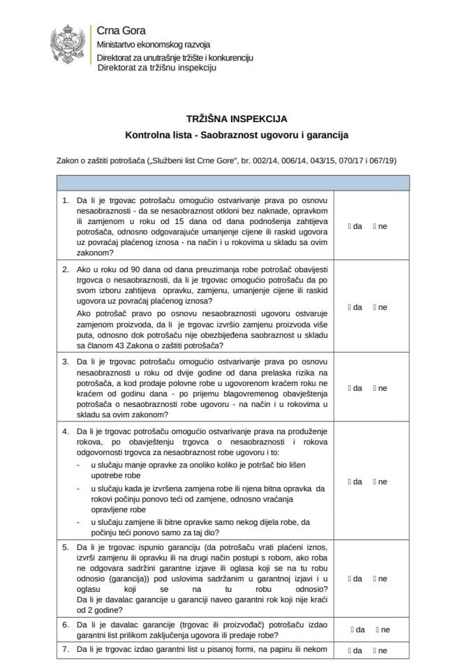 KL - Saobraznost ugovoru i garancija