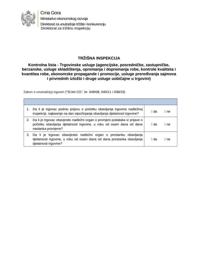 KL - Trgovinske usluge (agencijske, posredniƒke, zastupniƒke,  berzanske, usluge skladittenja, opremanja...