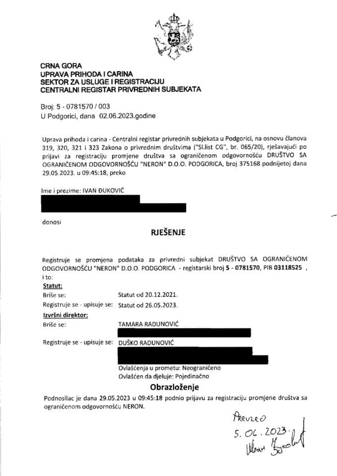 Informacija I 05/02-UP-95/4-24
