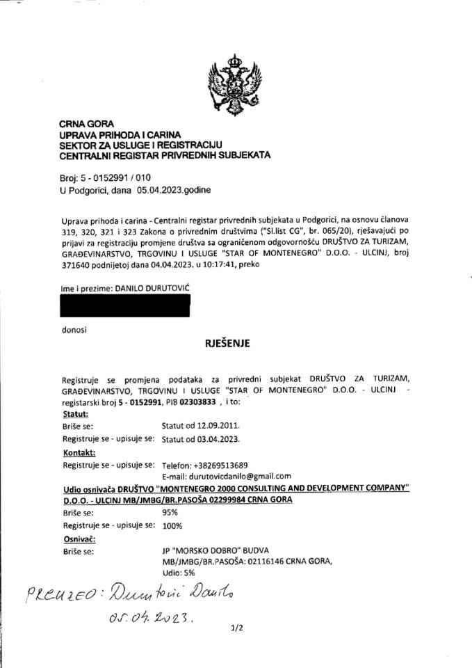 Informacija XI 05/02-UP-167/5-24