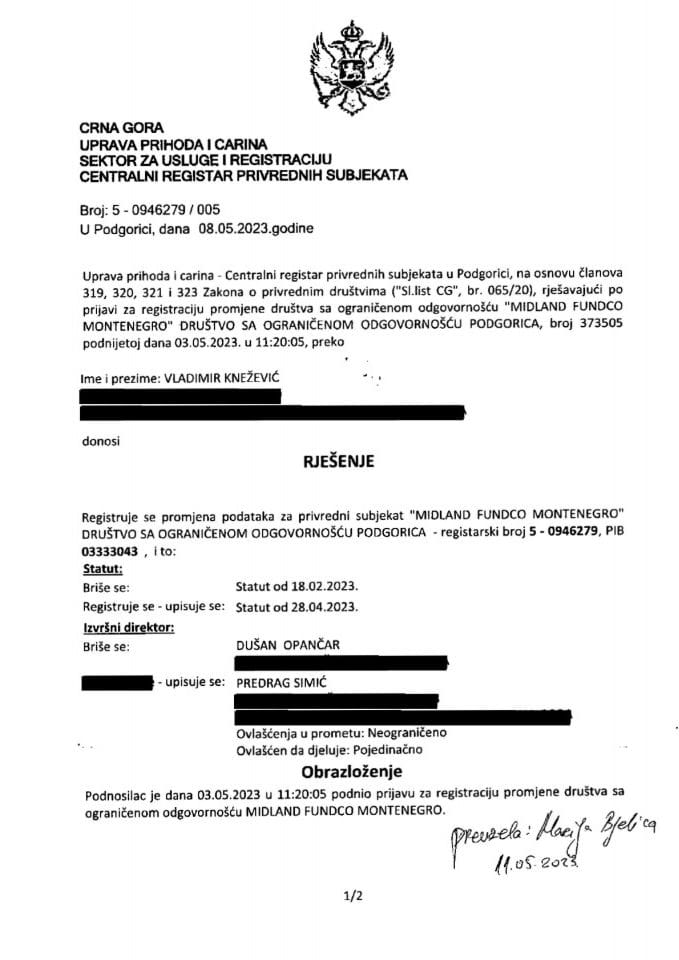 Informacija V  05/02-UP-141/6-24