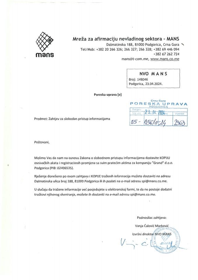 Rješenje 05/02-UP-156/2-24