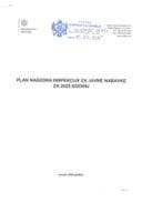 Plan nadzora inspekcije za javne nabavke za 2025. godinu
