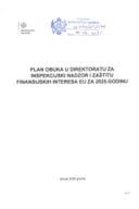 Plan obuka u Direktoratu za inspekcijski nadzor i zaštitu finansijskih interesa EU za 2025. godinu