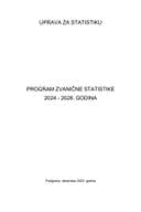 Program zvanične statistike 2024 - 2028. godina